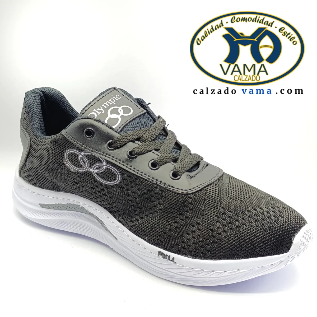 Malla negra suela blanca olympic