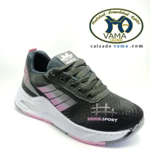 Malla negra/rosado suela blanca VAMA sport