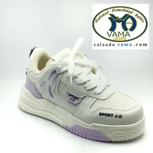 Tenis crema/lila J.O plano