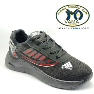 Malla negra/roja suela negra VAMA sport