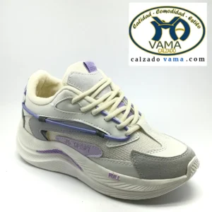 Tenis crema/lila J.O armani