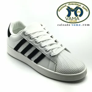 Enzo superstar blanco/negro plano